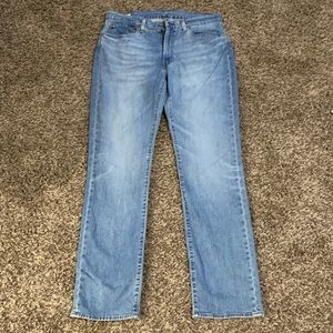 Mens Levi's 514 36x34 straight cut light denim jeans